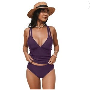 Cupshe Purple Two-Piece Swimsuit